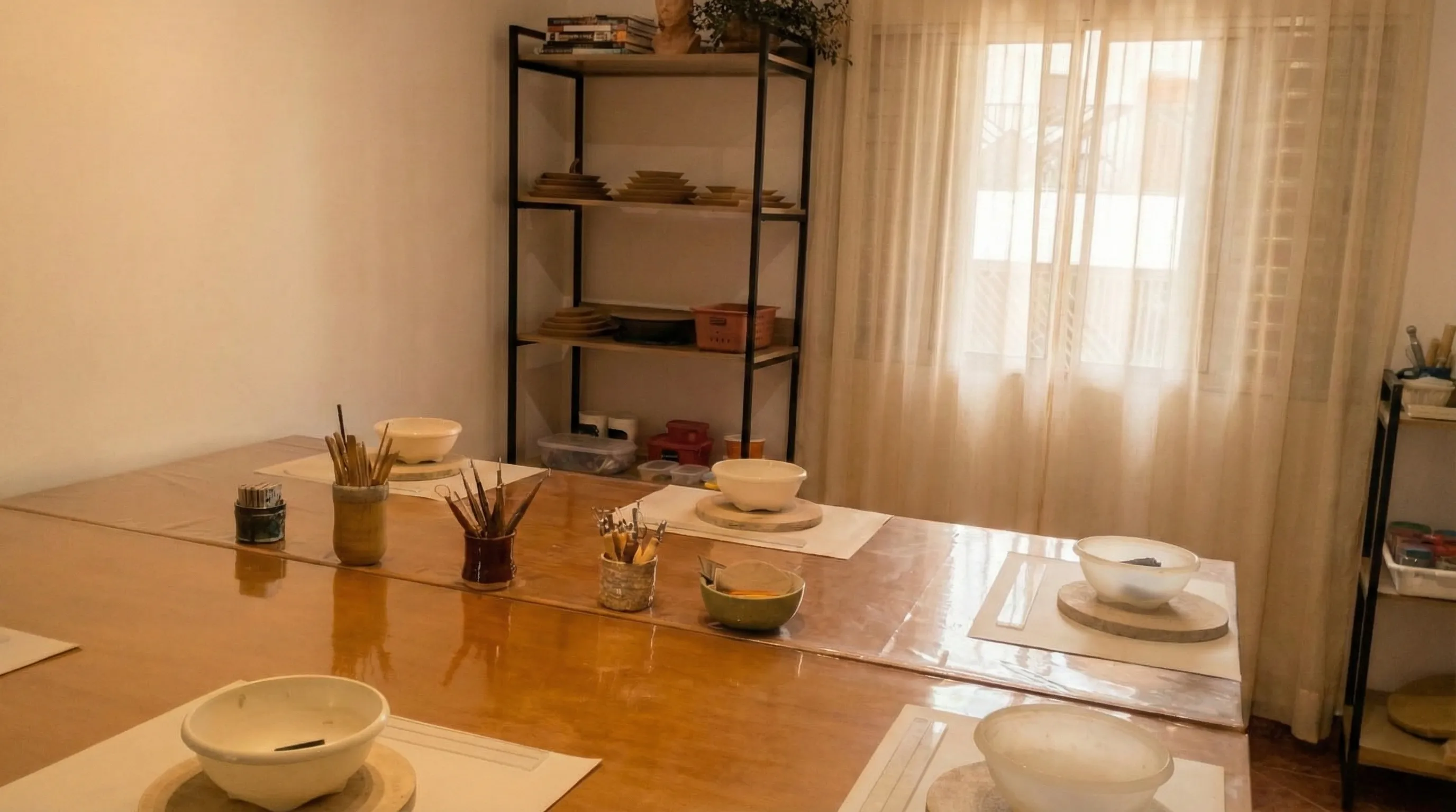 Interior do ateliê Casa Argaia